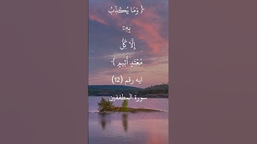 ايه رقم ١٢ من سورة المطففين.. بصوت الشيخ ابوبكر الشطرى