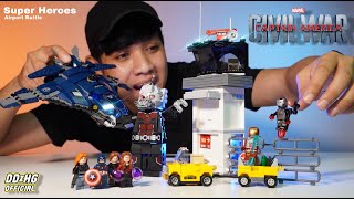 Lego Marvel Civil War Sets Super Heroes Airport Battle Antman vs Ironman | Unboxing Lego 76051