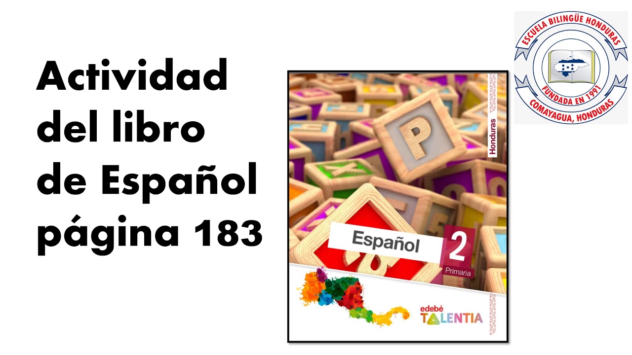 Actividad del libro de Español Segundo Grado página 182 - 183 - YouTube