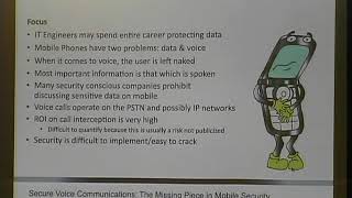 Tony Fascenda | Secure Voice Communications The Missing Piece in Mobile Security