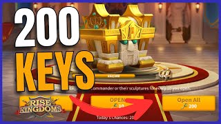 Opening 200 Keys/Maxing Econ Crystal Tech W/ 2268 in Rise of Kingdoms