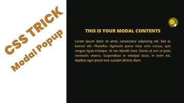 PURE CSS MODAL POPUP