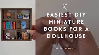 The Easiest DIY Miniature Books for a Dollhouse | 2 Step Mini Library Hack
