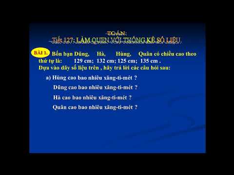 Toán Bài Làm quen với thống kê số liệu trang 134