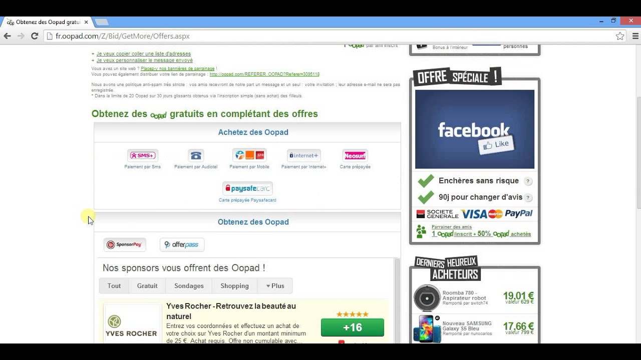 comment gagner oopad gratuitement