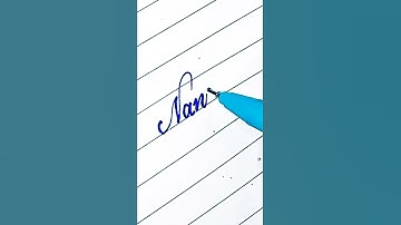 writing a name "Nancy" in cursive 🖊 #shorts