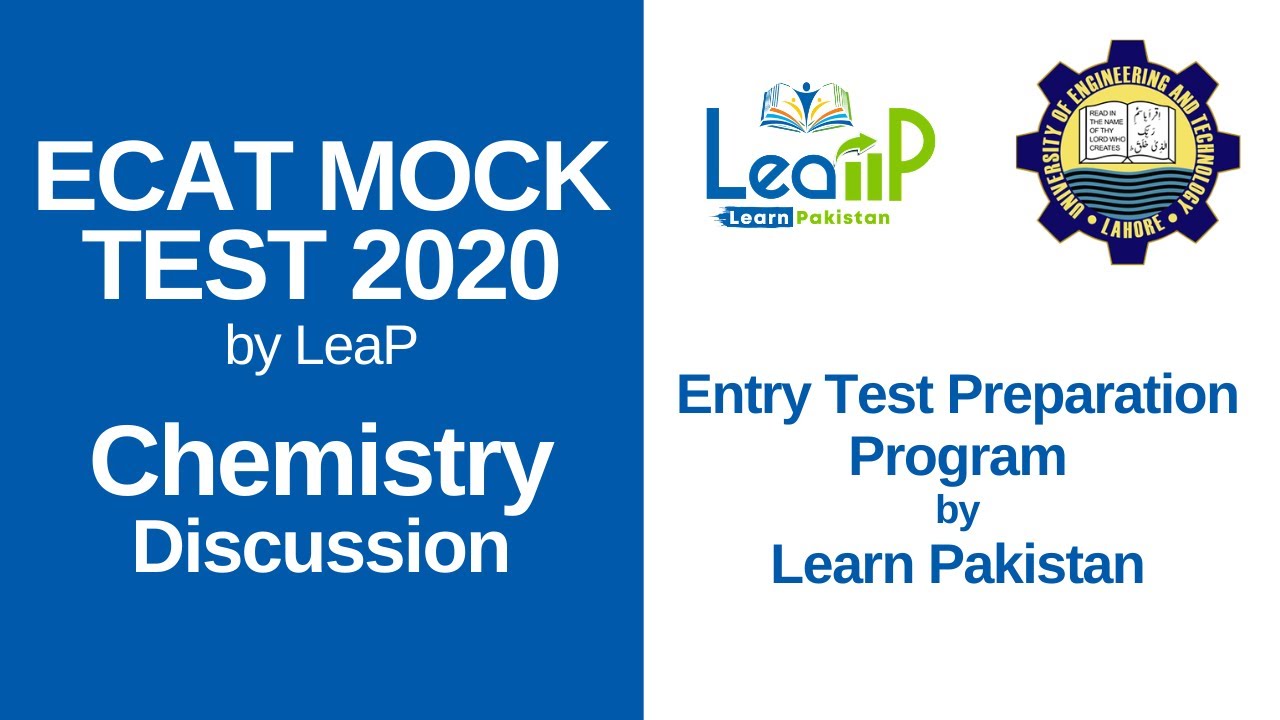 ECAT Mock Test 2020 | Chemistry Discussion | UET | Entry Test Preparation by Learn Pakistan