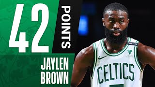 Jaylen brown drops a career-high 42 pts (7 3pm) in just 3 quarters!!