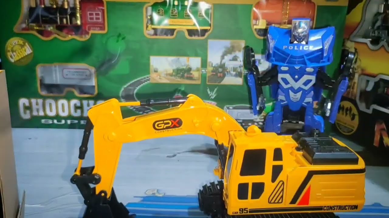 Unboxing Rc Excavator Spray & mobil police Venom God Of war
