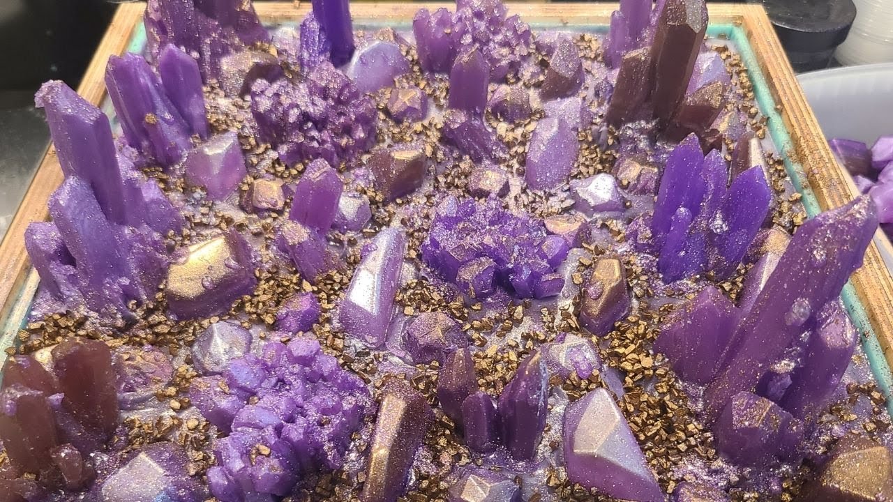 Amethyst Crystal Cold Process Soap - YouTube