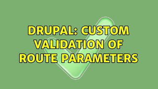 Celebrity Drupal: Custom validation of route parameters Wealth