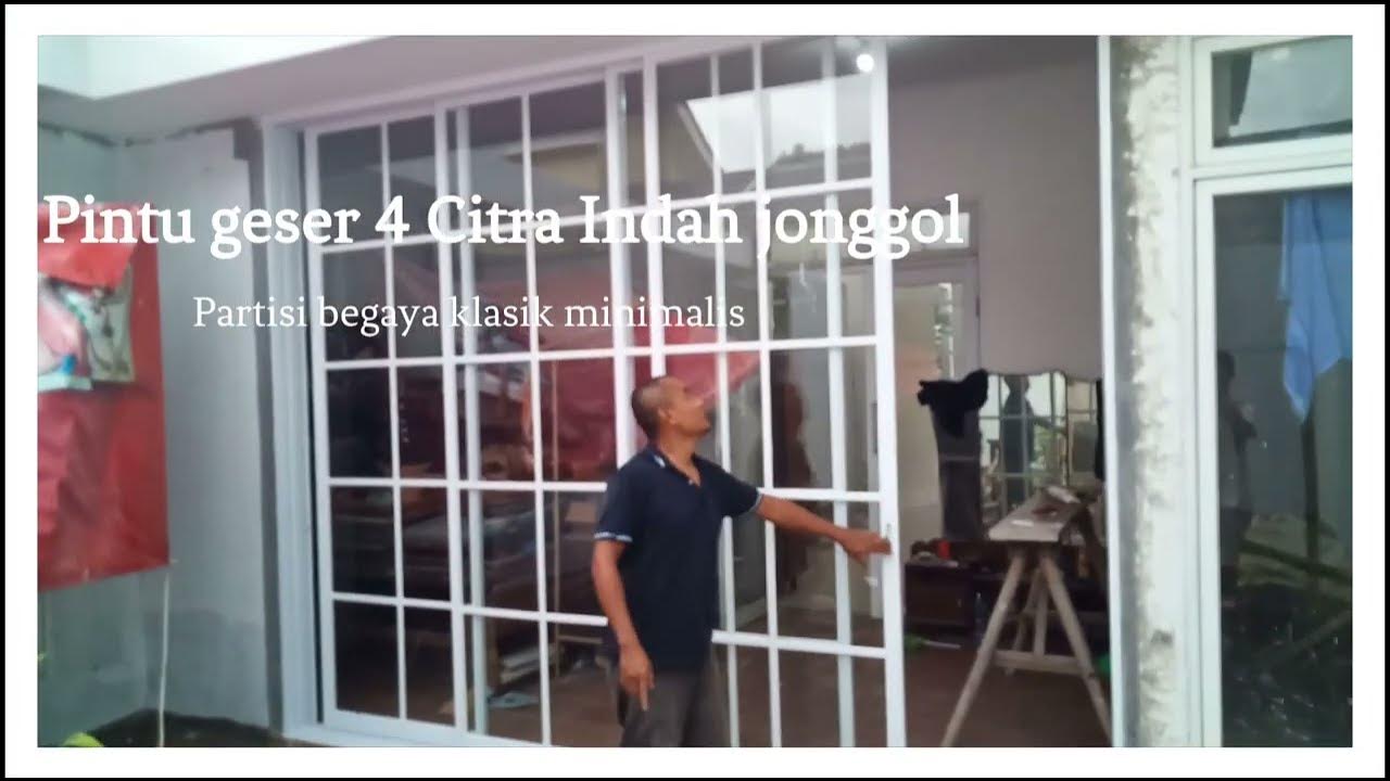 Partisi ruang keluarga ke taman pake pintu geser terkesan luas - YouTube