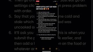 NEW UBER EATS or JUST EAT METHOD 2022🍕🍔🍟