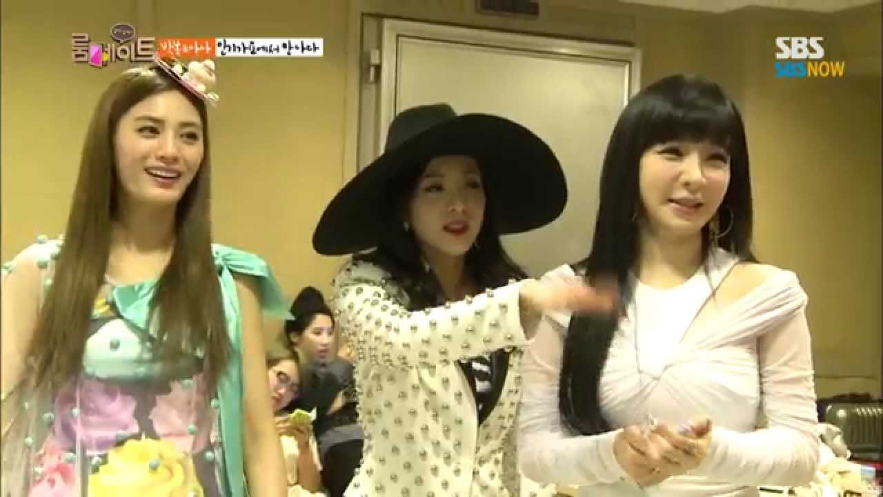 SBS [Roommate] — Нана посещает комнату ожидания 2NE1 на Inkigayo