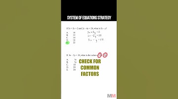 System of Equations shortcuts and strategies for the SAT and ACT