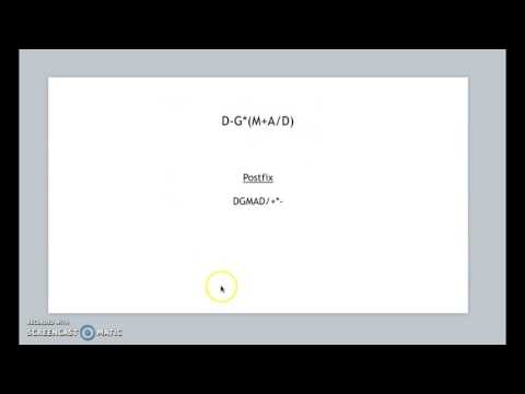 Postfix & Stack Diagram