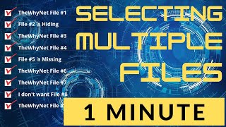 Select Multiple files in Windows 10: How to do it