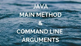 Java main method and command-line arguments (manohar academy)