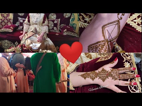 أجمل عروسة بالشدة تلمسانية جزائرية يوم الحناء نقش فاسي خفيف للعرائس