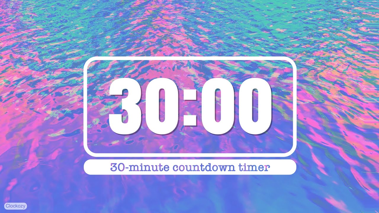 30-Minute Countdown Timer — Focus Music with Beep Every 10 Minutes | Clockozy