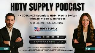 4K 30 Hz 9X9 Seamless HDMI Matrix Switch with 28-Video Wall Modes