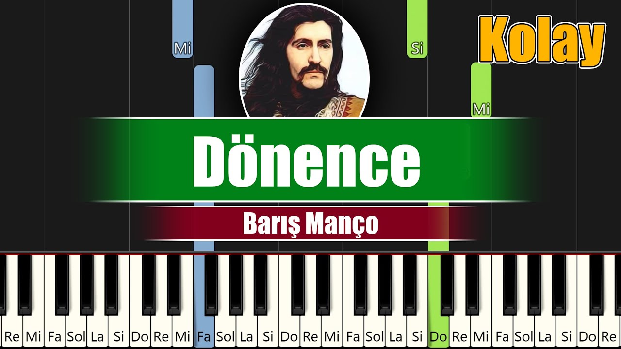 Barış Manço - Dönence - Kolay Piyano - Nasıl Çalınır