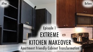 DIY | Renter Friendly | Kitchen Cabinet Transformation | Peel and Stick