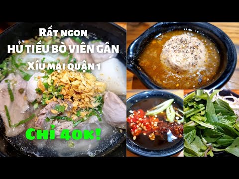 Video Rất ngon HỦ TIẾU BÒ VIÊN GÂN, Xíu mại quận 1: 40k, Chủ... - youtube