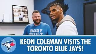 Keon Coleman visits the Toronto Blue Jays!