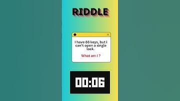 🎹 I Have Keys but Can’t Open a Door – What Am I?