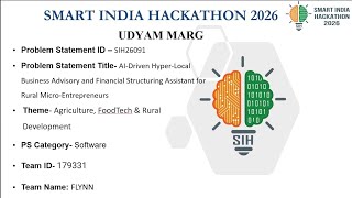 AI Business Advisory for Rural Micro-Entrepreneurs | SIH2026 Solution by Team FLYNN screenshot 3