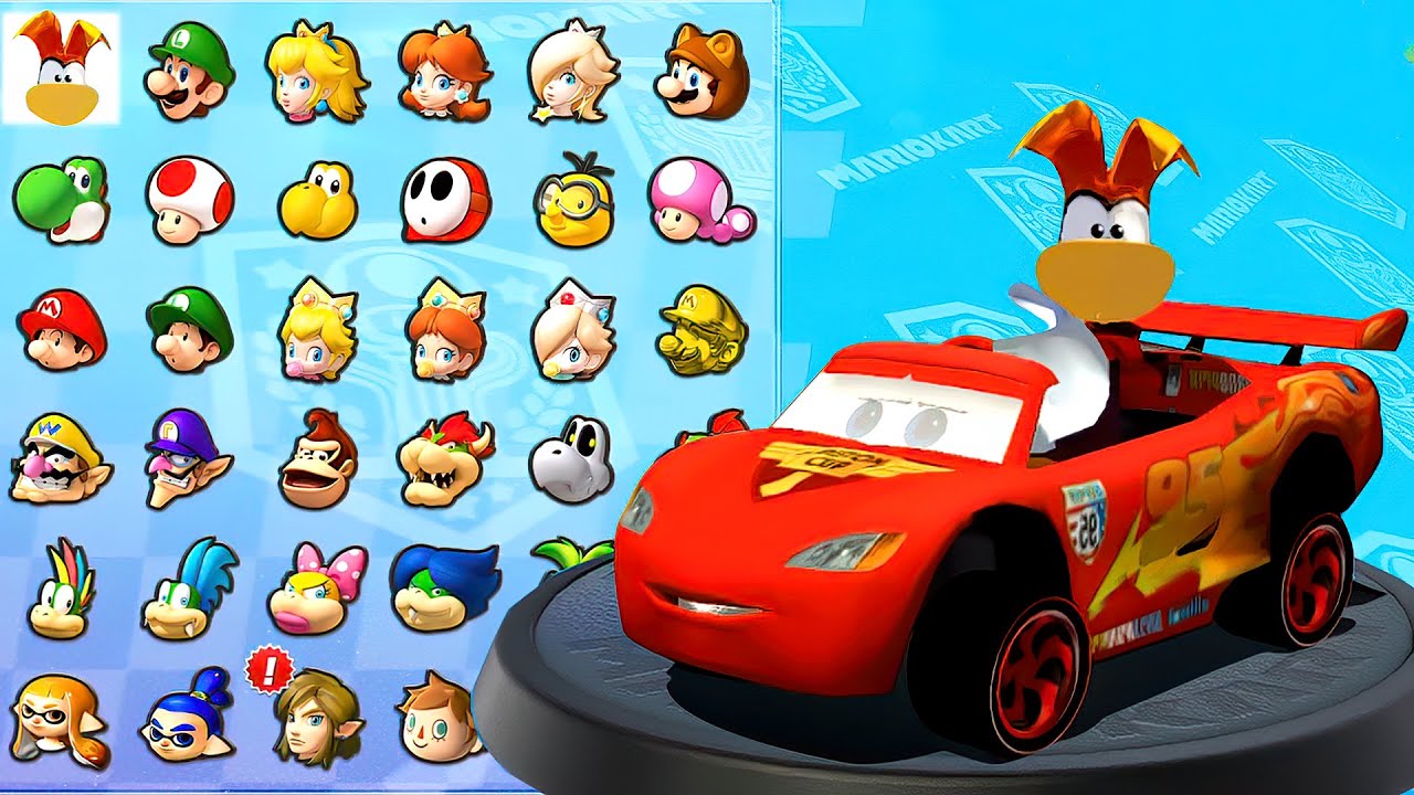 Mario Kart 8 Rayman Driver Lightning McQueen in Shell Cup The Top