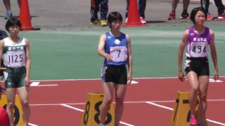 20170519群馬県高校総体陸上女子100m準決勝2組