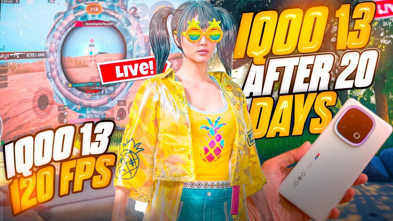 IQOO 13 5G BGMI 120FPS TEST WITH FPS METER AFTER 1 MONTH LIVE STREAM ...
