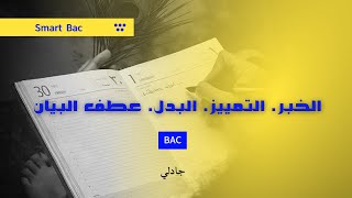 إعراب الخبر . التمييز. الحال. البدل. عطف البيان. المفعول به الثاني