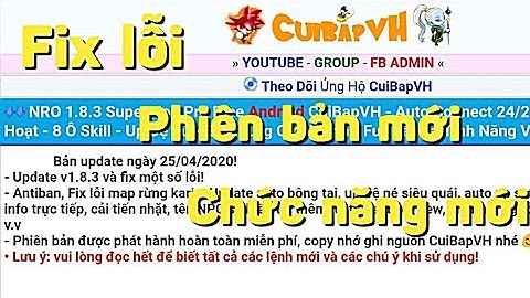 Zong1sao || Hướng Dẫn Tải Bản 1.8.3 Fix Lỗi Và Các Chức Năng Mới Nhất Của Cuibapvh -Ngọc Rồng Online