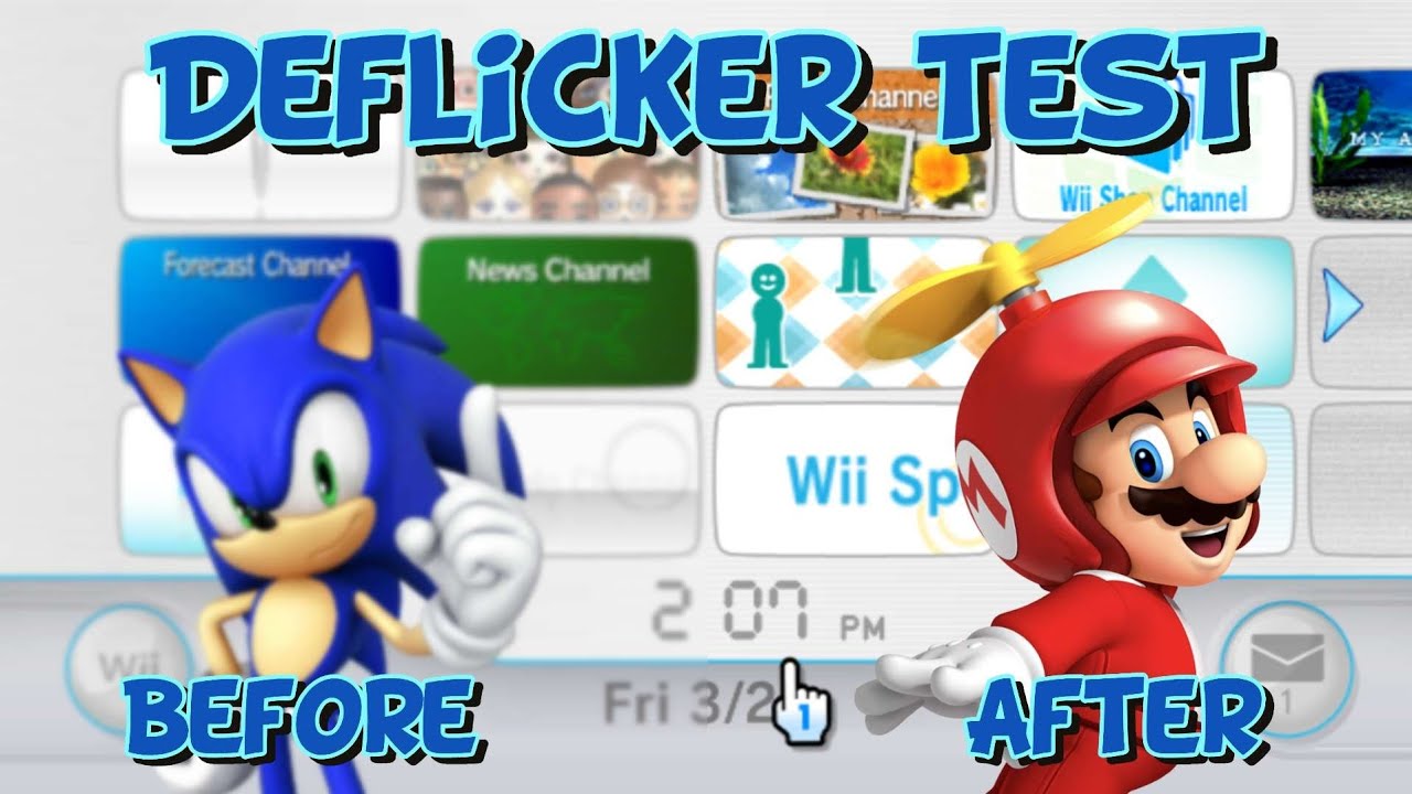 Deflicker Example Deflicker test Wii - YouTube