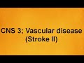 Cns 3 vascular disease stroke ii