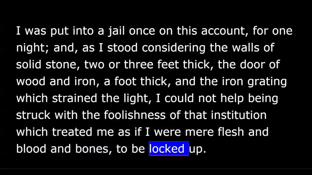 Thoreau - On the Duty of Civil Disobedience - Part 2 of 2