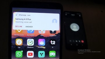 WhatsApp Incoming & Outgoing call at the Same Time Samsung Galaxy A8 Plus +Honor 9s