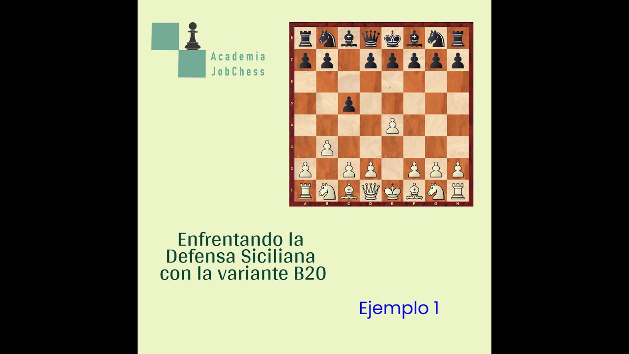Enfrentando la Defensa Siciliana con la variante B20 - Ejemplo 1