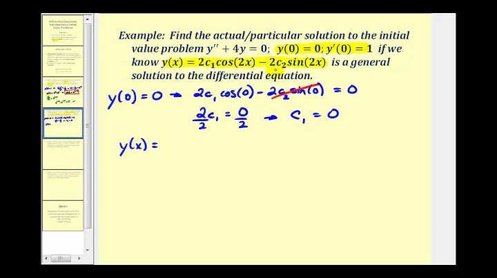 Intro to Initial Value Problems