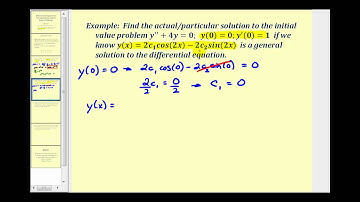 Intro to Initial Value Problems