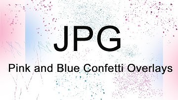 Pink and Blue Confetti Overlays In JPG Files | Aneela Graphics |