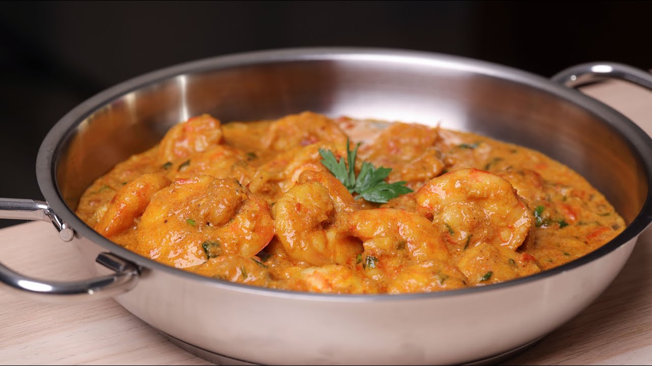 لازم تجربوا الجمبري بالكاري علي الطريقة الهندية  في 10 دقائق فقط ..!!؟؟