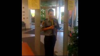 how to get threw a metal detector without making it beep