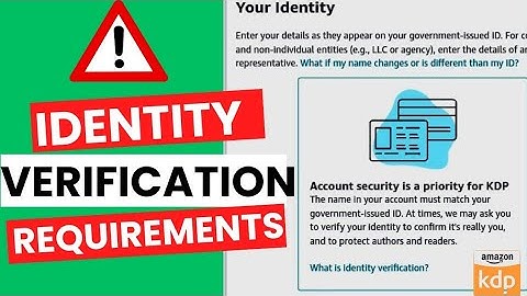 Identity verification for Amazon KDP | kindle vella publishers