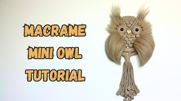 How to make a Mini Macrame Owl with Felting Wool Tutorial