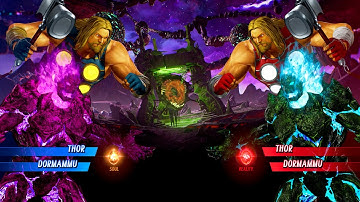 THOR & PINK DORMAMMU VS RED THOR & BLUE DORMAMMU - Marvel vs Capcom Infinite All Characters Unlock