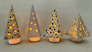Lanterne photophore sapin de Noël en papier🎄Paper lantern Christmas tree🎄Diy Tuto bricolage